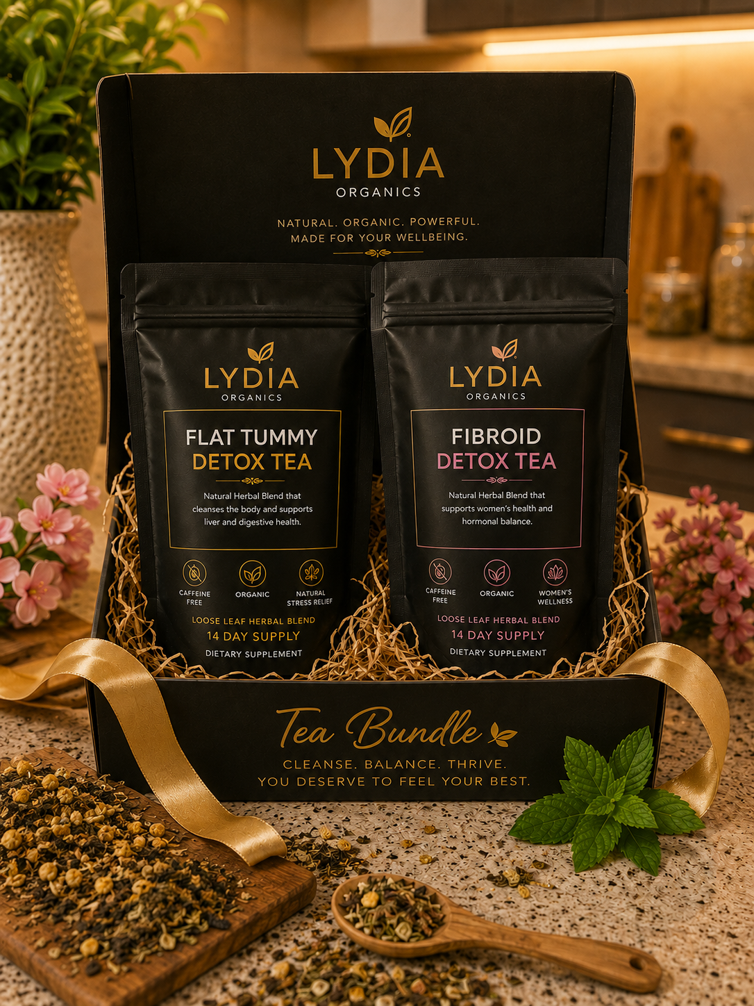 Ultimate Tea Bundle: Fibroid Detox Tea + Flat Tummy Detox Tea (14 Day Supply)